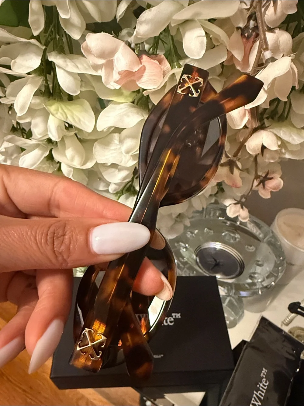 Off-White Edison sunglasses Havana Dark grey